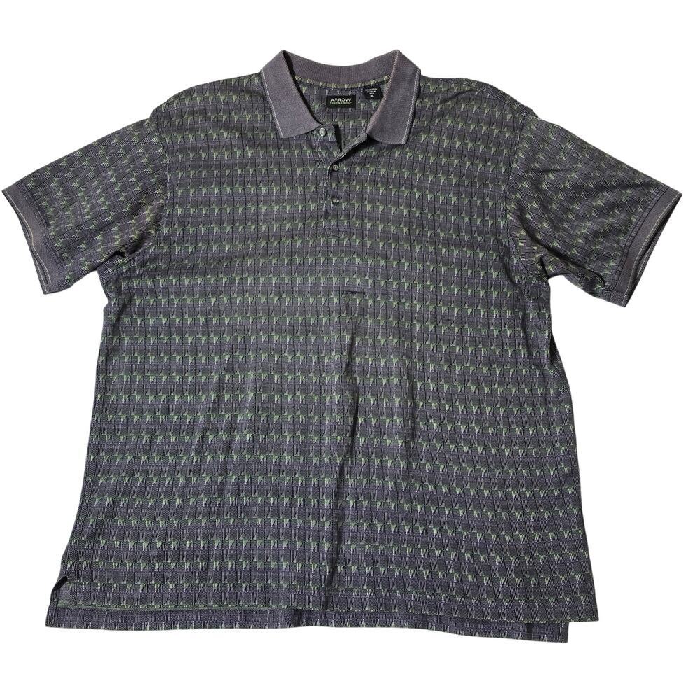 Arrow Tournament Short Sleeve Polo Purple Mens Size XL